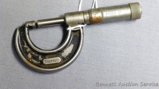 Starrett No. 436 thousandth reading 1" micrometer. Works nice and smooth.