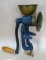 Antique poppy seed grinder by Hechtwerk has a cast iron frame and is in good condition. Spindle