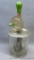 Hazel Atlas/A&J glass beater jar with Merry Whirl beater, pat. 11-28-16; measures 5