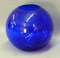 Cobalt blue globe, dish or votive holder is about 5