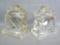 Pair of glass horse book ends are 5