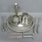 Pewter pieces by Continental, International, White, etc. Pieces include a 12
