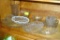 Clear glassware including divided Moonstone dish, 7-1/2