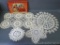 Beautiful crocheted doilies up to a 9