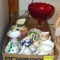 Bavarian, English, Austrian, Nippon and other china pieces, plus glassware. English Bone china cup