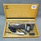 Vintage X-acto set is a better quality than what you buy today. Sturdy, solid aluminum handles. Box