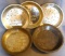 Four 'Pies by Fasamo PO 7-8760' pie pans, 9