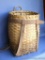 Woven trapper's basket with only a few broken slats, approx. 18