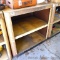 Sturdy steel framed shelving unit is 3' wide x 26