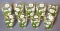 Cheery daisy patterned juice glasses. Four small glasses are approx. 3-1/2