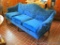 Antique upholstered sofa is sturdy and in good condition. 6-1/2' long.