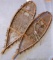 Antique handmade snowshoes measure approx 31