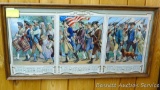 1906 patriotic calendar that is framed; measures 26