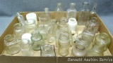 No Shipping. Small glass bottles; including ink bottles, medicine bottles and more. One of the white