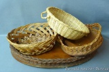 3 baskets and a tray, would make great baskets for gifts; tray measures 12
