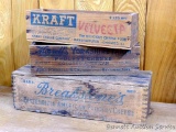Breakstone's, Kraft Velveeta, and Morrell's Yorkshire Farm cheese boxes. Largest is 12