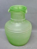 Unique juice pitcher is marked on bottom Frigidaire Beverage Server and has three pouring spouts and