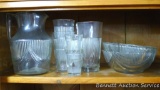 Pretty set of glass ware includes a 9