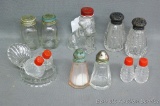 Nice little collection of salt and pepper shakers including Ball canning jar shakers, 2-3/4
