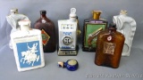 Jim Beam, Ezra Brooks and other decanters including Harold's Club of Reno, Derringer and several
