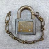 Titan thick shackle padlock by Yale & Towne is nearly 3
