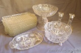 Leaded crystal footed dish is in good condition and measures 7-3/4
