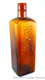 Brown glass bitters bottle reads 'Rex Kidney and Liver Bitters, The Best Laxative and Blood