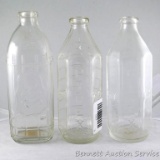 Two Pyrex baby bottles, plus one other baby bottle with no brand marking. Pyrex bottles are 6-1/2