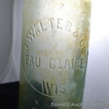 Uncommon clear Walter beer bottle is over 11