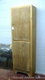 Antique wooden kitchen cabinet has been stripped and is ready for a fresh coat of paint. Stands 68