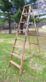 8 foot wooden step ladder.