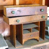 Desk top cubby, plus two drawers. Widest piece is 19