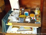 Disassembled Fisher Price doll house, plus some furniture. We're not sure that all the pieces are