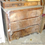 Project dresser appears to be black walnut or similar dark wood. Measures approx. 40