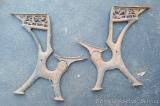 20th Century cast iron support brackets for antique school desk from Sears Roebuck Co. Chicago.