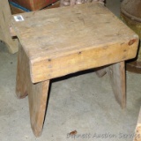 Nice little stool is worn smooth from use. 16