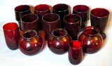 Nice collection of ruby glass including a set of six 4