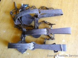 Three animal traps incl Tru Value No. 1, Blake & Lamb No. 0, other with cast jaws.