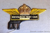 Standard Oil Research Test Car license plate topper is 9