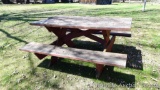 6' long picnic table is sturdy and in overall good condition. Stands 33