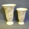 Two matched magnolia pattern Red Wing art pottery vases are 8