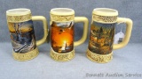 3 Miller beer steins are marked Ducks Unlimited. Terry Redlin 