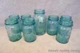Blue Ball jars , largest is one quart.