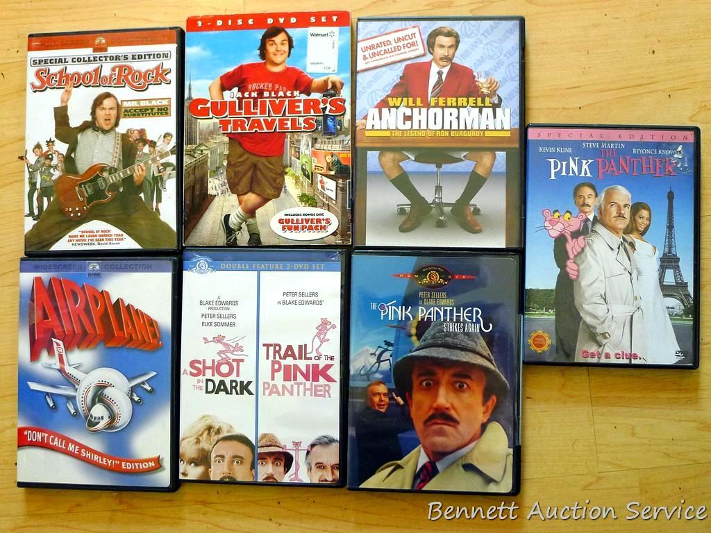 Set of seven adult comedy movies. 3 Pink Panther, | Proxibid