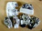 Arctic camo fleece gloves with mitten flip, gloves, hat, face mask - some Thinsulate. All in good