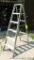 Aluminum step ladder 6 feet tall. Seems sturdy.