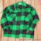 Green and black wool flannel shirt size XL. Very good condition.