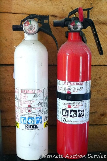 Two fire extinguishers, both gauges read good. No shipping.