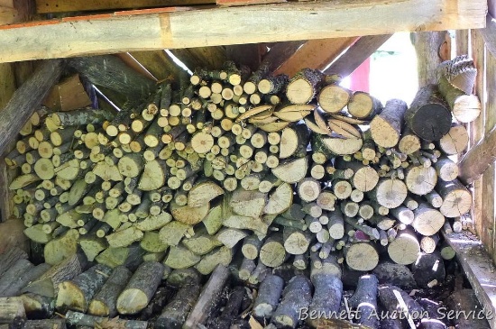 All in shed. Firewood; red mulch and more.