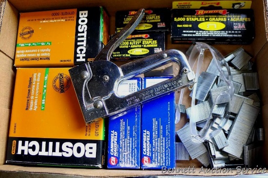 Arrow hand staple gun including staples; Stanley Bostitch staples. Some of the staples fit #309.